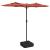 Umbrelă de grădină cu două capete/LED-uri, cărămiziu 316x145 cm GartenMobel Dekor