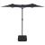 Umbrelă de grădină cu două capete cu LED-uri, negru, 316x145 cm GartenMobel Dekor