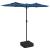 Umbrelă de grădină cu două capete/LED-uri, azuriu, 316x145 cm GartenMobel Dekor