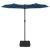 Umbrelă de grădină cu două capete/LED-uri, azuriu, 316x145 cm GartenMobel Dekor