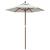 Umbrelă de soare de grădină stâlp din lemn nisipiu 196x231 cm GartenMobel Dekor