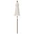 Umbrelă de soare de grădină stâlp din lemn nisipiu 196x231 cm GartenMobel Dekor