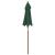 Umbrelă de soare de grădină stâlp din lemn, verde, 196x231 cm GartenMobel Dekor