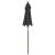 Umbrelă de soare de grădină stâlp din lemn, negru, 196x231 cm GartenMobel Dekor