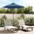Umbrelă de soare de grădină stâlp din lemn, albastru 196x231 cm GartenMobel Dekor