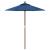 Umbrelă de soare de grădină stâlp din lemn, albastru 196x231 cm GartenMobel Dekor