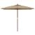 Umbrelă de soare de grădină stâlp de lemn, gri taupe, 299x240cm GartenMobel Dekor