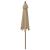 Umbrelă de soare de grădină stâlp de lemn, gri taupe, 299x240cm GartenMobel Dekor