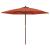 Umbrelă de soare de grădină stâlp din lemn cărămiziu 299x240 cm GartenMobel Dekor