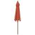 Umbrelă de soare de grădină stâlp din lemn cărămiziu 299x240 cm GartenMobel Dekor