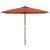 Umbrelă de soare de grădină stâlp din lemn cărămiziu 299x240 cm GartenMobel Dekor