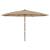 Umbrelă de soare de grădină stâlp din lemn gri taupe 400x273 cm GartenMobel Dekor