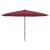 Umbrelă soare de grădină stâlp din lemn, roșu bordo, 400x273 cm GartenMobel Dekor