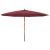 Umbrelă soare de grădină stâlp din lemn, roșu bordo, 400x273 cm GartenMobel Dekor