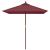 Umbrelă de grădină stâlp din lemn, roșu bordo, 198x198x231 cm GartenMobel Dekor