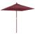 Umbrelă de grădină stâlp din lemn, roșu bordo, 198x198x231 cm GartenMobel Dekor