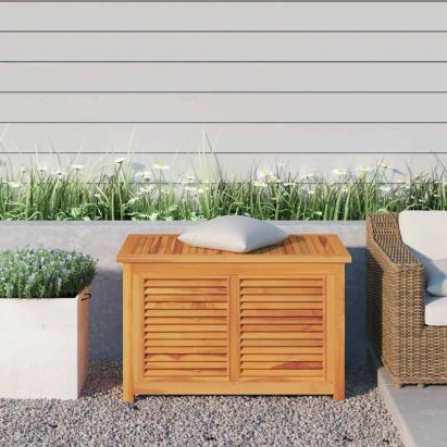 Ladă depozitare grădină cu geantă, 90x50x58 cm, lemn masiv tec GartenMobel Dekor