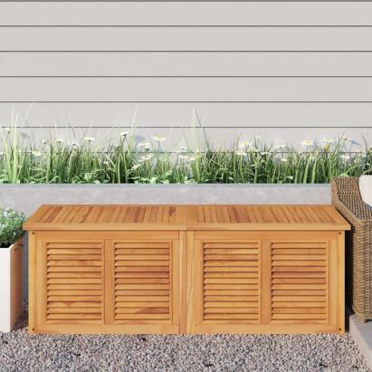 Ladă depozitare grădină cu geantă, 150x50x55 cm, lemn masiv tec GartenMobel Dekor