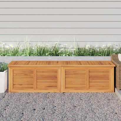 Ladă depozitare grădină cu geantă, 200x50x55 cm, lemn masiv tec GartenMobel Dekor