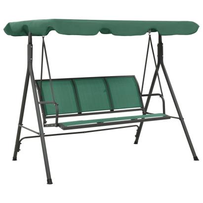 Balansoar de grădină, verde, 170 cm, textilenă și oțel GartenMobel Dekor