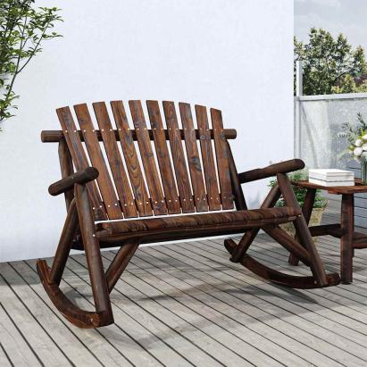 Bancă balansoar cu 2 locuri, 123x96x102 cm, lemn masiv molid GartenMobel Dekor