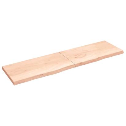 Poliță de perete, 220x60x(2-6)cm, lemn masiv de stejar netratat GartenMobel Dekor