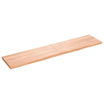 Raft de perete maro deschis 180x40x(2-4) cm lemn stejar tratat GartenMobel Dekor