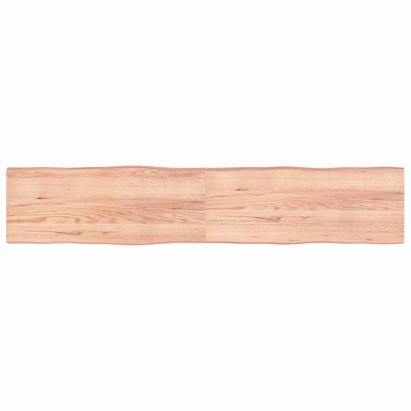 Blat masă, 200x40x(2-4) cm, maro, lemn tratat contur organic GartenMobel Dekor