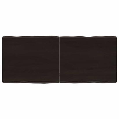 Blat masă, 120x50x(2-4) cm, maro, lemn tratat contur organic GartenMobel Dekor