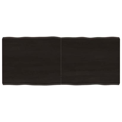 Blat masă, 120x50x6 cm, gri, lemn stejar tratat contur organic GartenMobel Dekor
