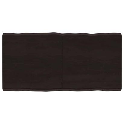 Blat masă, 120x60x4 cm, gri, lemn stejar tratat contur organic GartenMobel Dekor