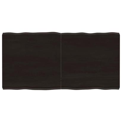Blat masă, 120x60x6 cm, gri, lemn stejar tratat contur organic GartenMobel Dekor