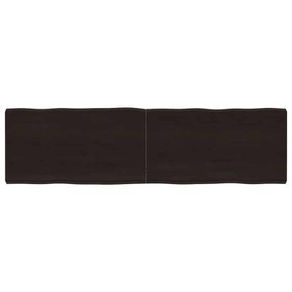 Blat masă, 180x50x6 cm, gri, lemn stejar tratat contur organic GartenMobel Dekor