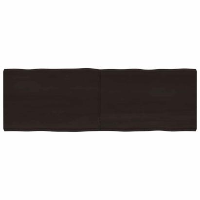 Blat masă, 180x60x6 cm, gri, lemn stejar tratat contur organic GartenMobel Dekor