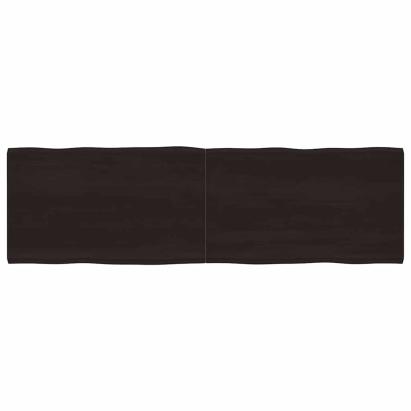 Blat masă, 200x60x6 cm, gri, lemn stejar tratat contur organic GartenMobel Dekor