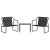 Set mobilier de grădină, cu perne, antracit, 3 piese, oțel GartenMobel Dekor