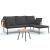 Set mobilier de grădină cu perne gri închis, 3 piese, poliratan GartenMobel Dekor