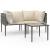 Set mobilier de grădină cu perne, 3 piese, gri, poliratan GartenMobel Dekor
