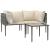 Set mobilier de grădină cu perne, 3 piese, gri, poliratan GartenMobel Dekor