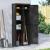 Dulap depozitare de exterior, negru, 65x37x165 cm, PP GartenMobel Dekor