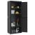 Dulap depozitare de exterior, negru, 65x37x165 cm, PP GartenMobel Dekor