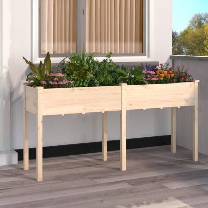 Jardinieră cu căptușeală, 161x45x76 cm, lemn masiv de brad GartenMobel Dekor