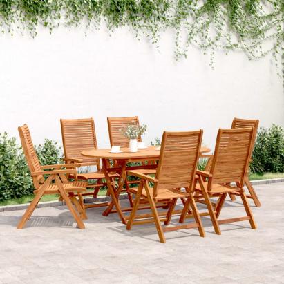 Scaune grădină rabatabile 6 buc. 56x72x107 cm lemn masiv acacia GartenMobel Dekor