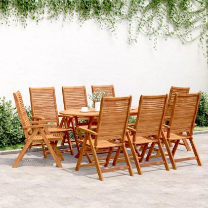 Scaune grădină rabatabile 8 buc. 56x72x107 cm lemn masiv acacia GartenMobel Dekor