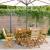 Set mobilier de grădină 5 piese polipropilenă bej/lemn masiv GartenMobel Dekor