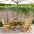 Set mobilier de grădină 5 piese polipropilenă bej/lemn masiv GartenMobel Dekor