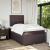 Pat box spring cu saltea, maro închis, 120x200 cm, textil GartenMobel Dekor