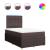 Pat box spring cu saltea, maro închis, 120x200 cm, textil GartenMobel Dekor