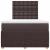 Pat box spring cu saltea, maro închis, 120x200 cm, textil GartenMobel Dekor