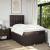 Pat box spring cu saltea, maro închis, 120x200 cm, textil GartenMobel Dekor